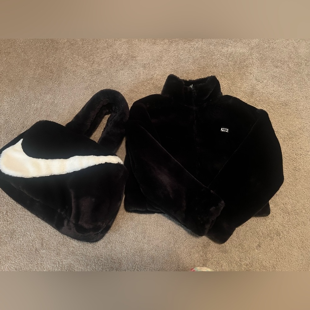 Faux Fur Nike Jacket with the matching bag